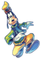 Artwork of Goofy from Kingdom Hearts Chain of Memories.