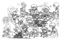 Sora, Riku, and Kairi (Concept Art 2).png