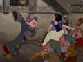 Dopey in the Disney adaptation of Snow White and the Seven Dwarfs.
