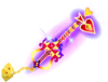 The final upgrade of the Lady Luck (ラストリゾート, Last Resort?) Keyblade.
