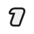 A numeral sticker