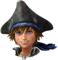 Sora's normal Sprite when visiting The Caribbean.