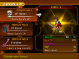Sora's level up screen in Kingdom Hearts Re:Chain of Memories.