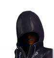 Hooded Xion's Data Greeting portrait in Kingdom Hearts III Re Mind.