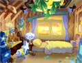 Artwork of Roxas's room in the simulated Twilight Town