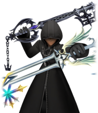 Hooded Roxas render from Melody of Memory