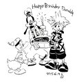 Shiro Amano's illustration for Donald Duck's 81st birthday.