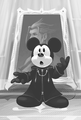 Mickey explains the true identity of Ansem, Seeker of Darkness, in an illustration from the second volume of the Kingdom Hearts II novel.