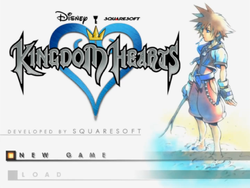 Opening Menu for Kingdom Hearts