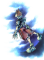 Sora in the "Crossroads: Morning Star" artwork for Kingdom Hearts Re:Chain of Memories.