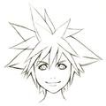 Concept artwork of Sora's face.