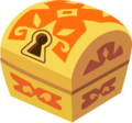 A medium orange chest as it appears Kingdom Hearts χ