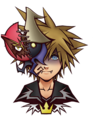 Sora's normal Master Form sprite when visiting Halloween Town.