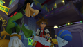 Sora accepts Donald and Goofy's invitation to travel the World in search of their friends.