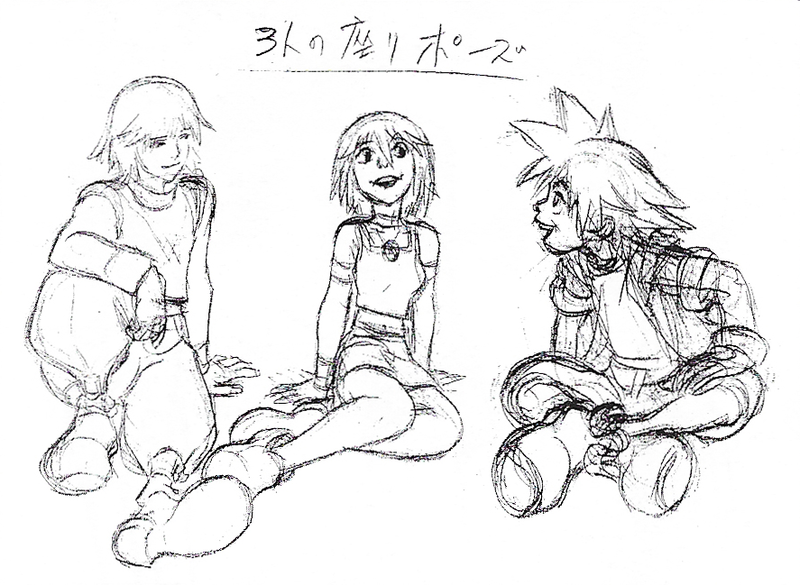 File:Sora, Riku, and Kairi (Concept Art).png