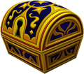 A large chest as it appears in Twilight Town, Mysterious Tower, Radiant Garden, and Traverse Town