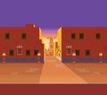 The battle background sprite to Twilight Town