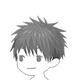 Spiky hairstyle