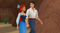 Ariel, in human form, on a date with Prince Eric.