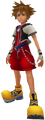 Sora in his Kingdom Hearts outfit at the beginning of Kingdom Hearts II.