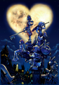 Sora with the main cast in the "Premonition" promotional artwork.
