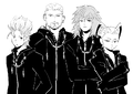 The Organization members that didn't appear in Shiro Amano's countdown sketches for Manga UP!'s Kingdom Hearts special feature.