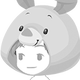 Piglet Style hairstyle (same for male/female)