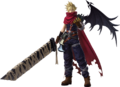 Cloud's Kingdom Hearts outfit, "Sky-Soarer", as an alternate costume in Dissidia Final Fantasy NT.