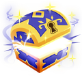 A medium blue chest as it appears in Rocket League.