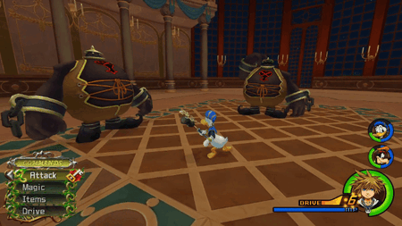 Donald using Donald Fire in Beast's Castle.