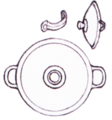 Concept art of the Pot Lid from the Kingdom Hearts 358/2 Days Ultimania.