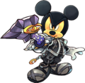 Artwork of King Mickey from Kingdom Hearts Birth by Sleep Final Mix.