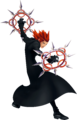 A second render of Axel wielding his Eternal Flames Chakrams for Kingdom Hearts 358/2 Days.