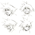 Concept artwork of Sora's expressions.