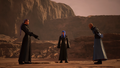 Saïx and Xigbar discuss with Master Xehanort how they will achieve a total count of thirteen vessels.