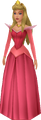 Aurora in her pink dress.
