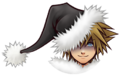 Sora's normal sprite when visiting Christmas Town.