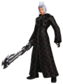 Terra-Xehanort wearing a black coat.