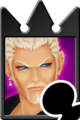 The Luxord Enemy Card as it appears in Kingdom Hearts Re:Chain of Memories.