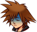Sora's sprite when he is in critical condition.