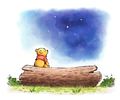 Pooh on the initial cover of the 100 Acre Wood book.