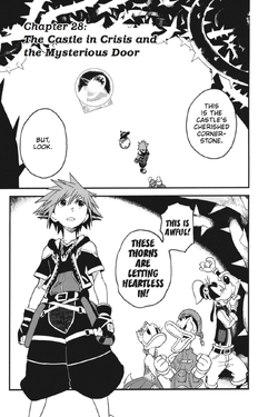 Chapter 28 - The Castle in Crisis and the Mysterious Door (Front) KHII Manga.png