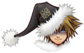 Sora's normal Master Form sprite when visiting Christmas Town.