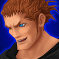 Lexaeus's second Attack Card portrait in the HD version of Kingdom Hearts Re:Chain of Memories.