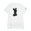 White Shirt - Black Silhouette King Mickey