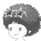 the Funky Afro☆Glasses (ファンキーアフロ☆グラス, Fankī afuro gurasu?) hairstyle, female version