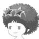 the Funky Afro☆Glasses (ファンキーアフロ☆グラス, Fankī afuro gurasu?) hairstyle, female version
