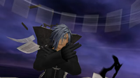 Zexion spawning the books at the start of his fight