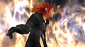 Furious at being forgotten, Axel prepares to eliminate Roxas.