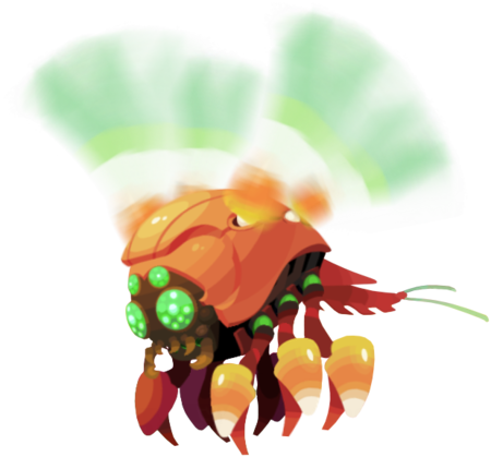the orange candy aerial Cy-Bug appearance from Quest 963 onward